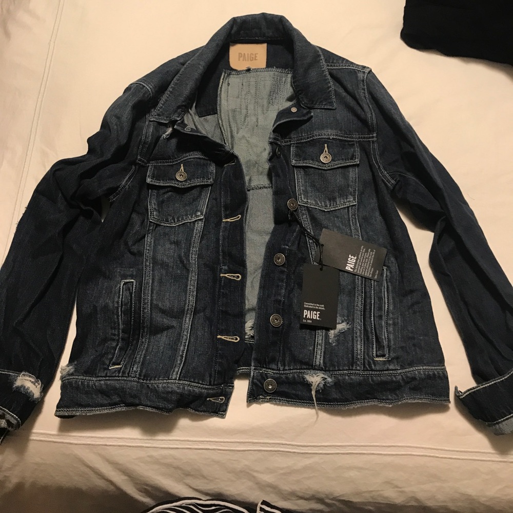 Paige destructed denim jacket