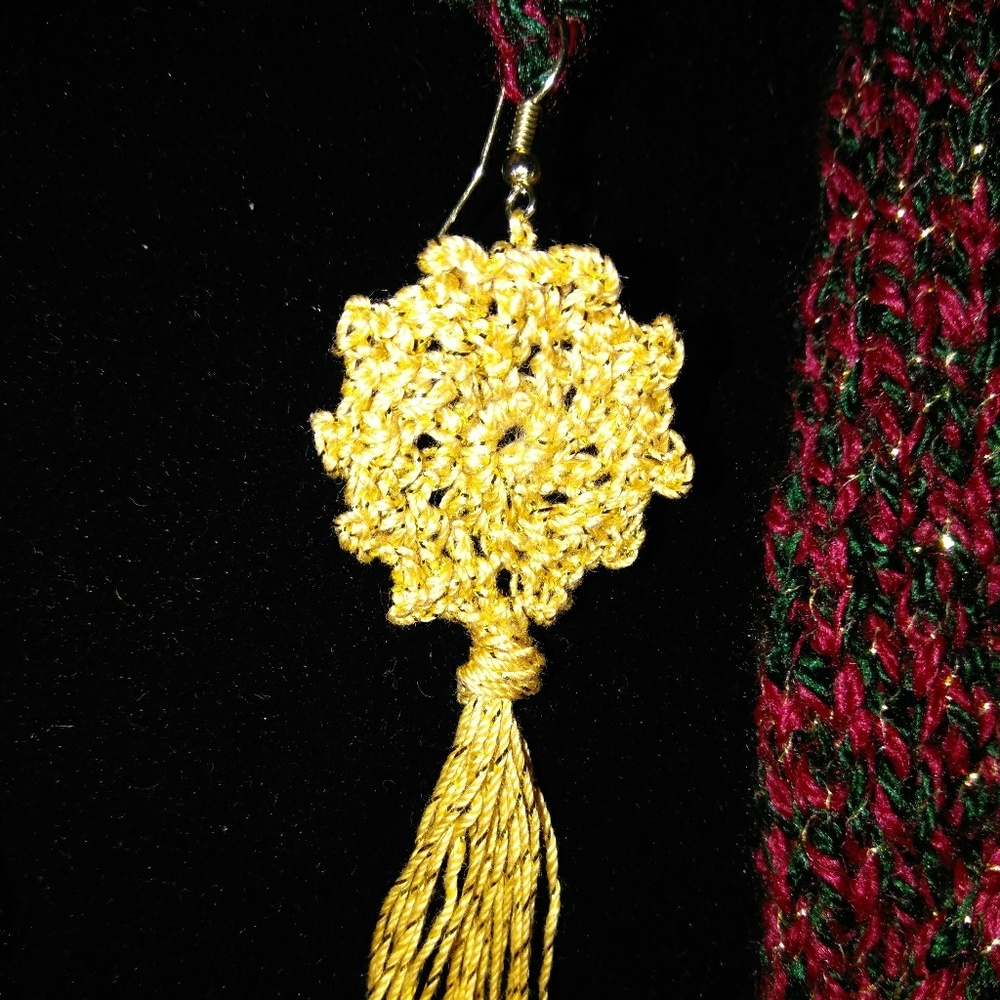 Gold hand made earrings!