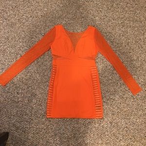 Orange mini dress