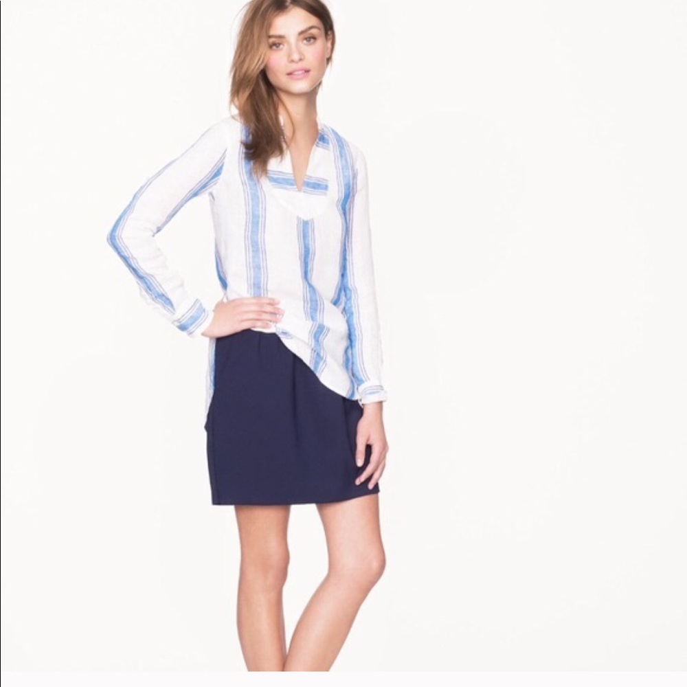 J. Crew Crepe Mini skirt in Navy