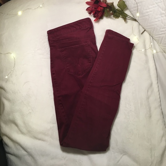 Hollister Denim - Maroon skinny jeans