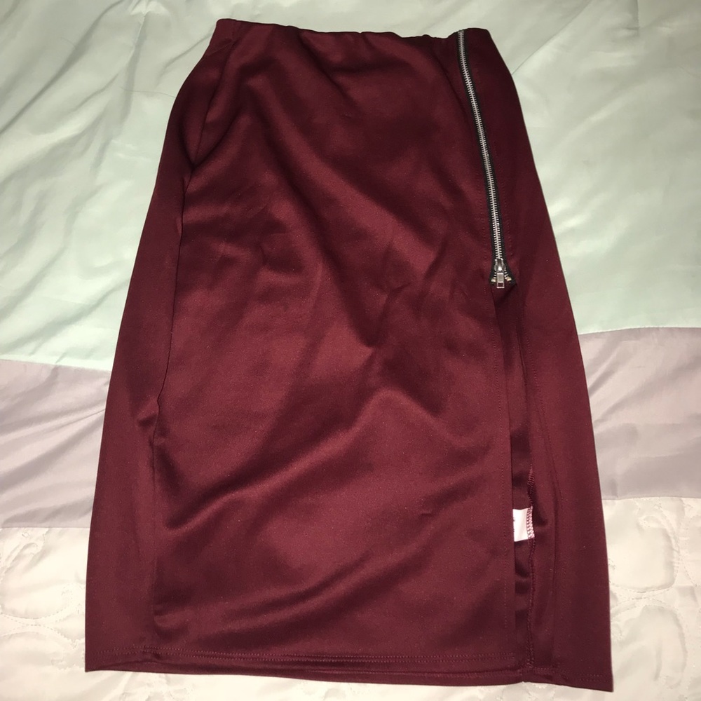 Burgundy Skirt