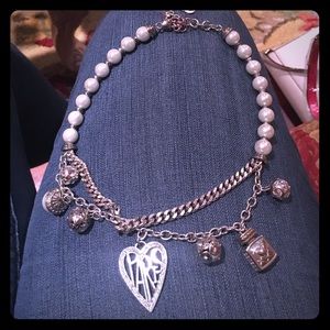 Brighton necklace. Pearls with Paris dangles.