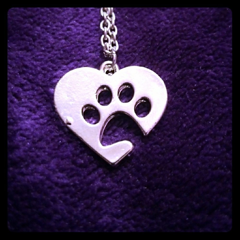 Open Paw print Necklace
