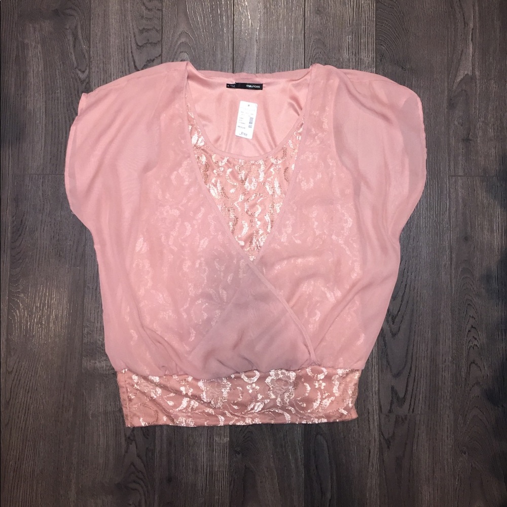 Business Casual Lace/Sheer Top