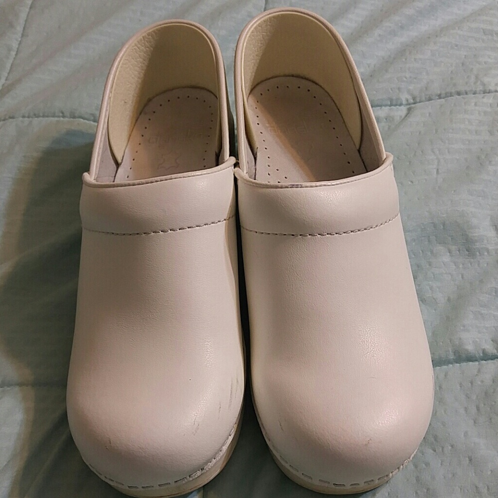 White Dansko clogs