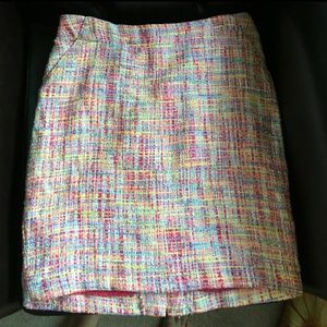 NWOT Colorful Tweed Pencil Skirt