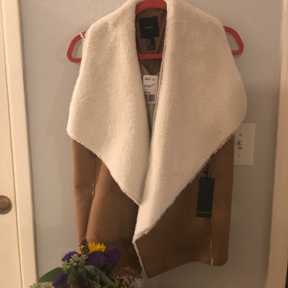 Fur and suede vest