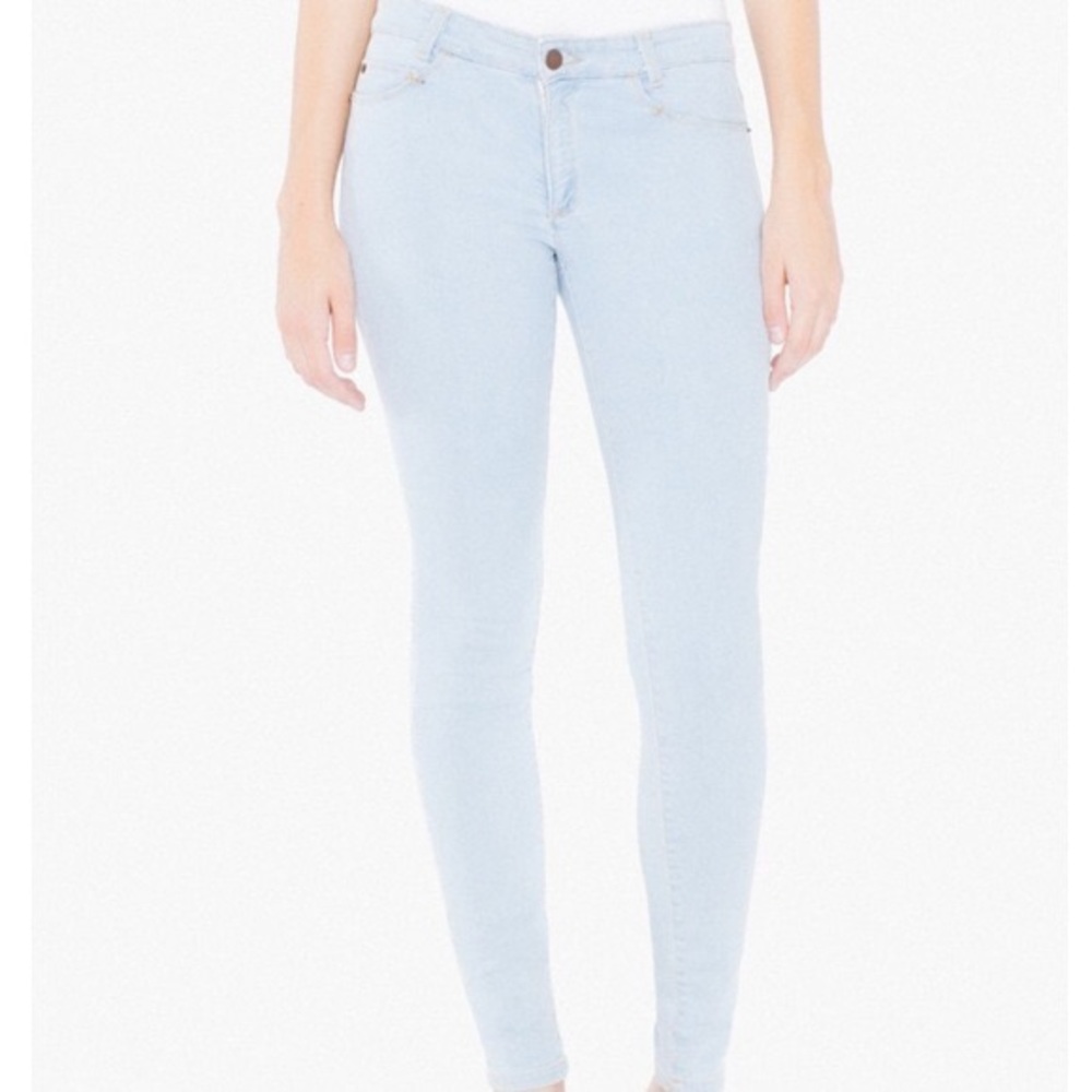 american apparel light wash denim jeans