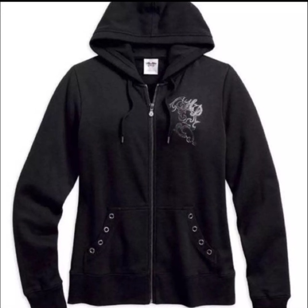 Harley Davidson Skull Zip Up Hoodie