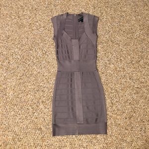 Gray bandage mini dress