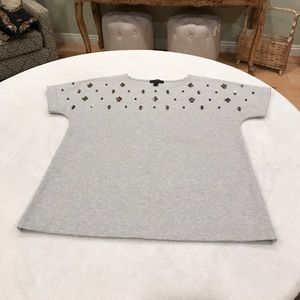 j Crew top with bronze embellishment