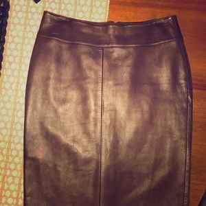 Dolce & Gabbana leather pencil skirt