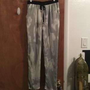 Black and white dress pants
