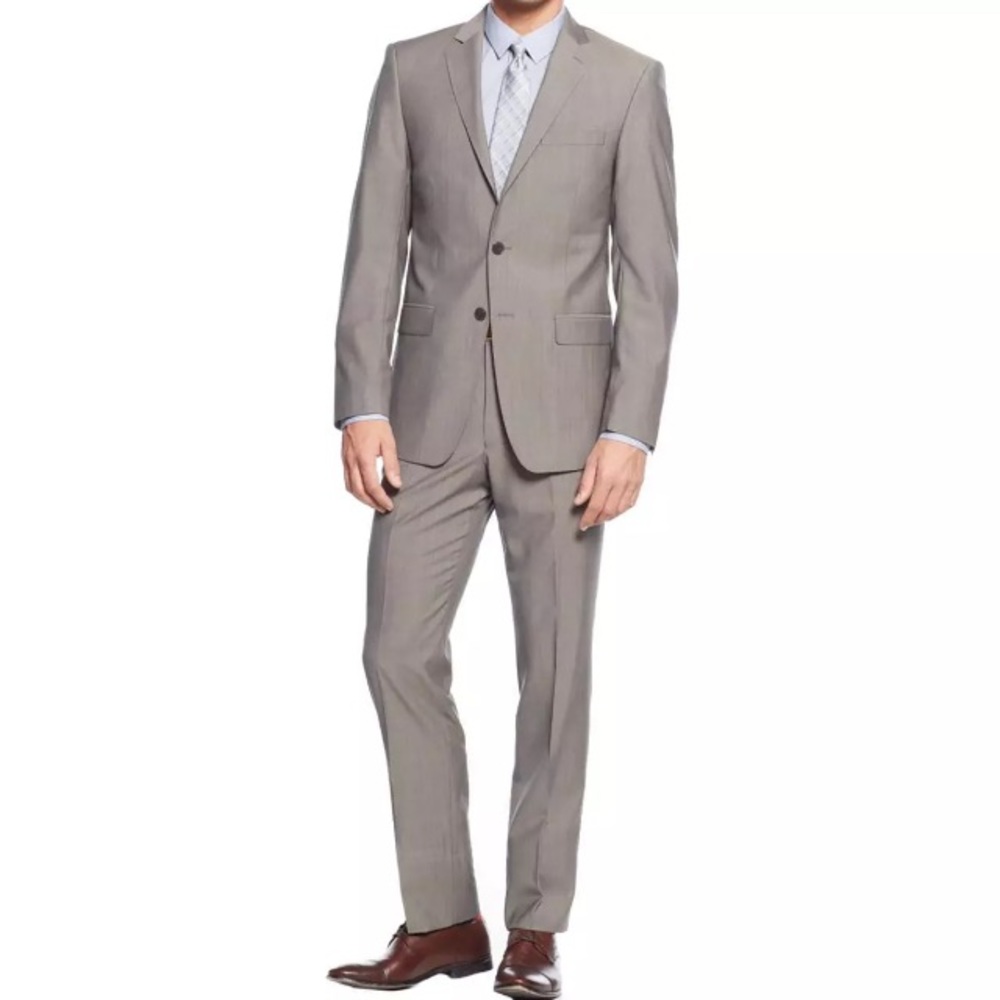 Calvin Klein-Taupe Extreme SlimFit Suit 46L 39P