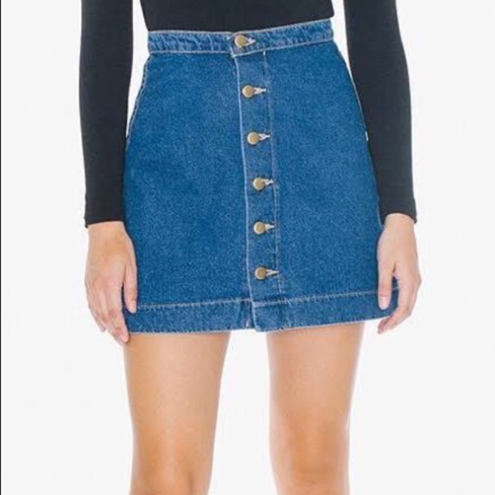 American Apparel -L- A-Line denim skirt. NWT