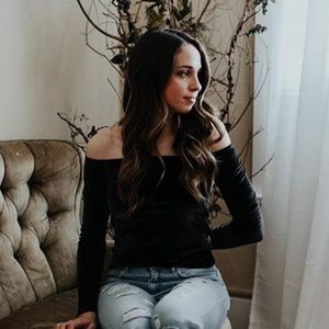 Urban Outfitters Black Velvet Top