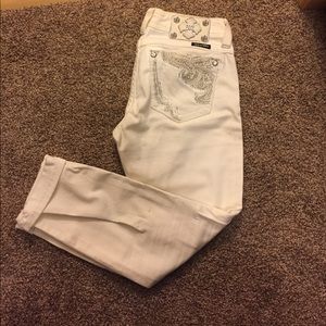 White Miss Me Cropped Jeans