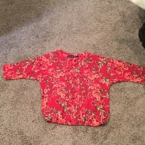 Sold-Red multi colored top