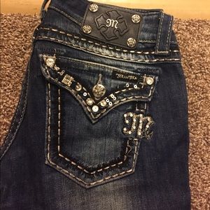 Dark wash skinny Miss Me Jeans