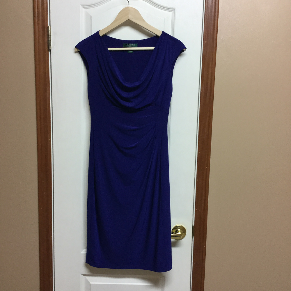 Purple Lauren Ralph Lauren Dress with cap sleeves