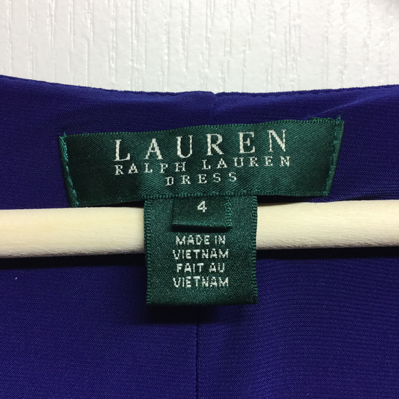 Purple Lauren Ralph Lauren Dress with cap sleeves - Picture 3 of 4