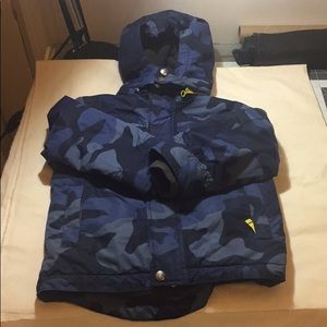 Mini Boden camouflage winter coat jacket