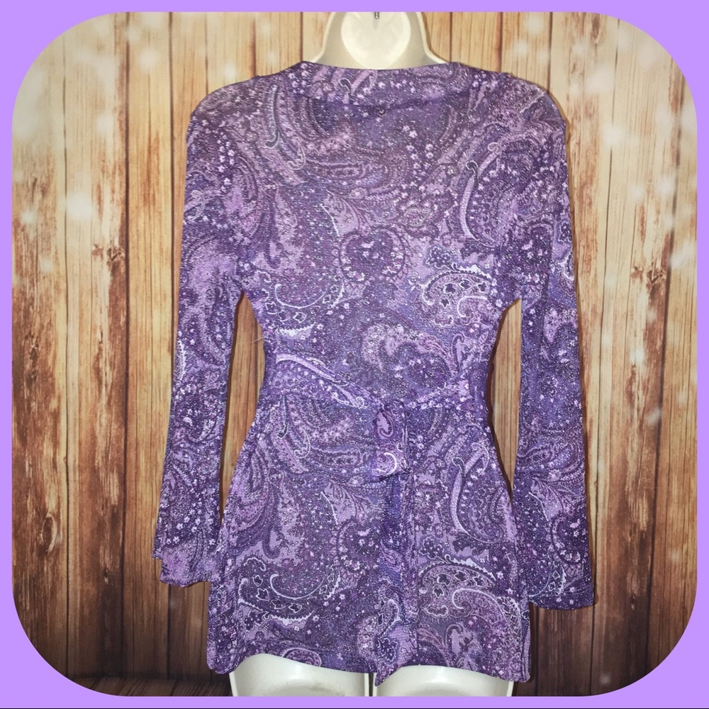 🤷‍♀️Sparkly Purple Blouse🤷‍♀️ - Picture 4 of 5