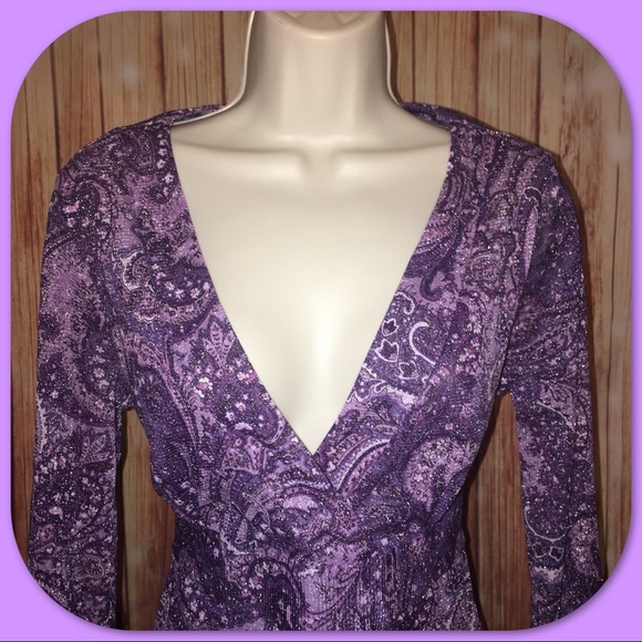 🤷‍♀️Sparkly Purple Blouse🤷‍♀️ - Picture 3 of 5