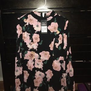 Long sleeve floral dress