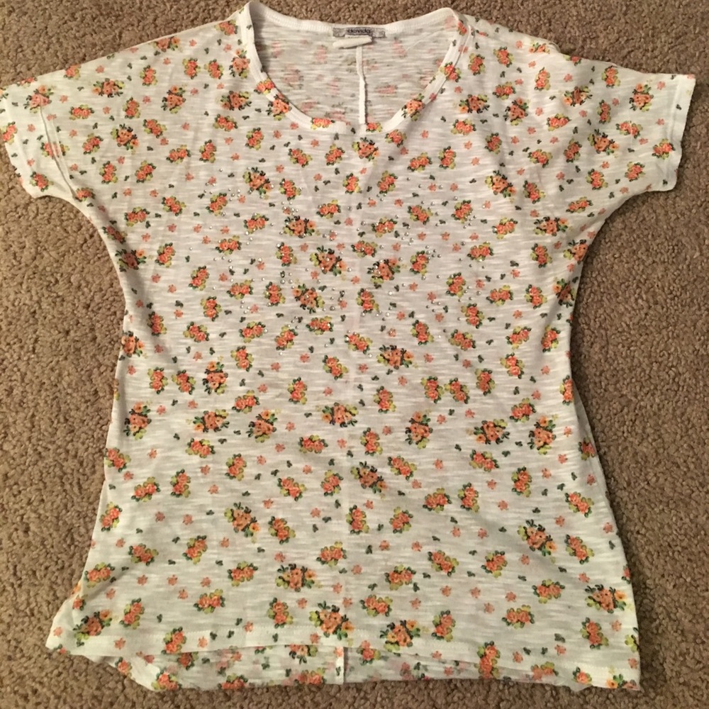 Davida Flower Rhinestone Shirt
