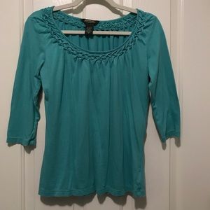 Eddie Bauer Teal Top with 3/4 sleeves