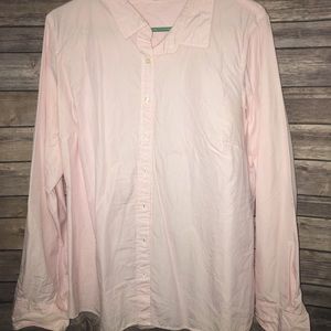 JCrew pink and white button down