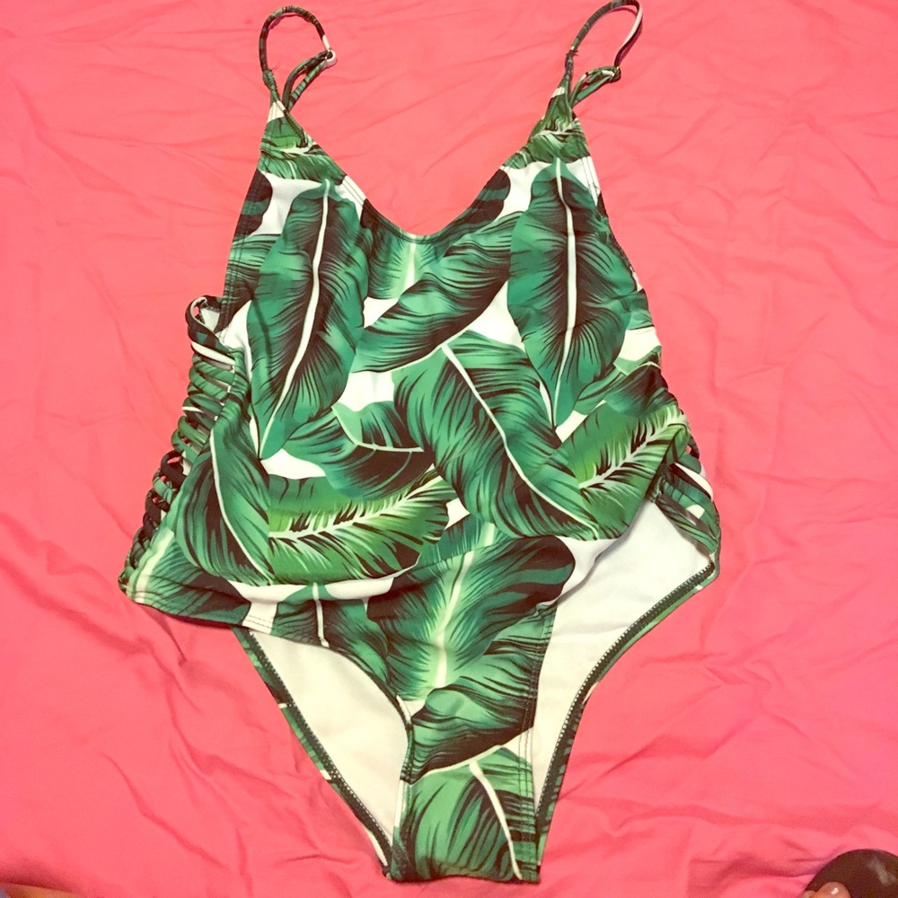 One piece bathing suit.