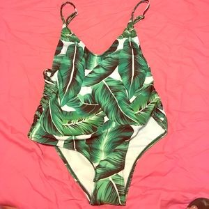 One piece bathing suit.