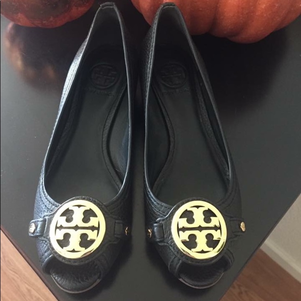 Tory Burch Peep Toe Wedges Size 6