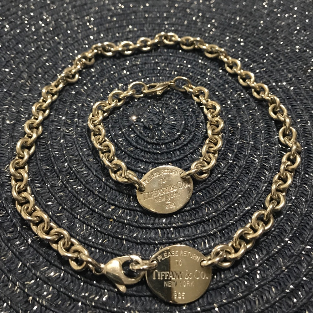 Tiffany and Co necklace/choker & bracelet