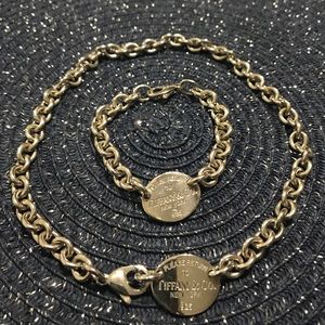 Tiffany and Co necklace/choker & bracelet