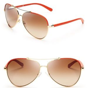 Tory Burch aviator orange sunglasses