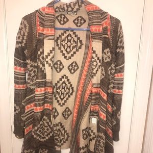 Tribal print cardigan