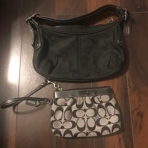 Coach handbag and wristlet bundle