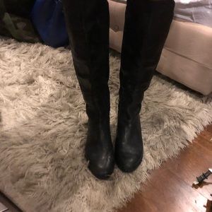 Black leather Cole Haan boots
