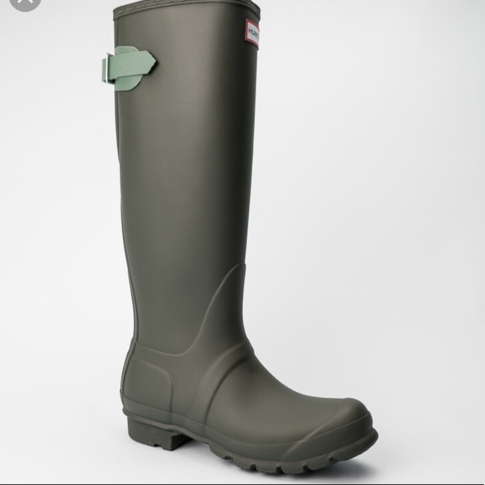 olive green hunter boots