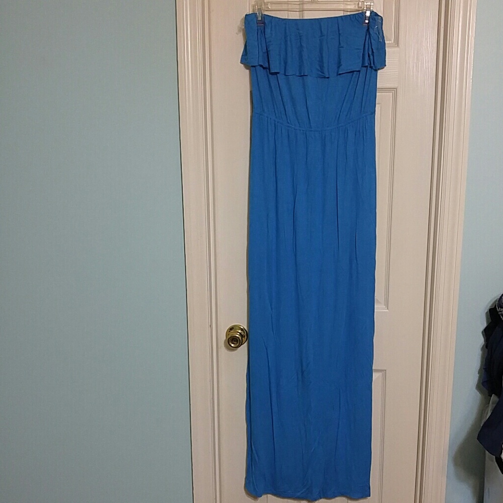 Strapless maxi dress