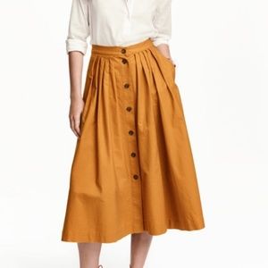 H&M Wide Cotton Skirt