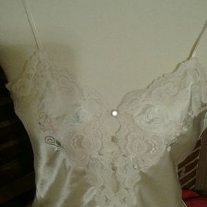 Amanda Smith Ivory Satin Nightgown