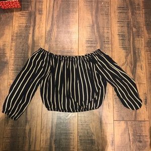 Off the shoulder brandy Melville crop top