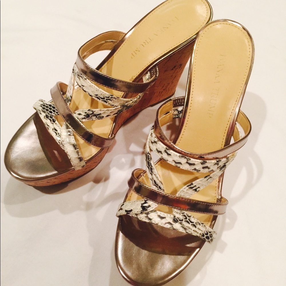 Ivanka Trump Howen Snake Print Sandals