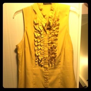 Ruffled collar button down