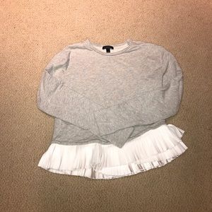 J. Crew ruffle sweatshirt